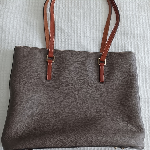 Dooney & Bourke Pebble Grain Large Shopper Tote and Ginger Crossbody in Elephant - Picture 5 of 16